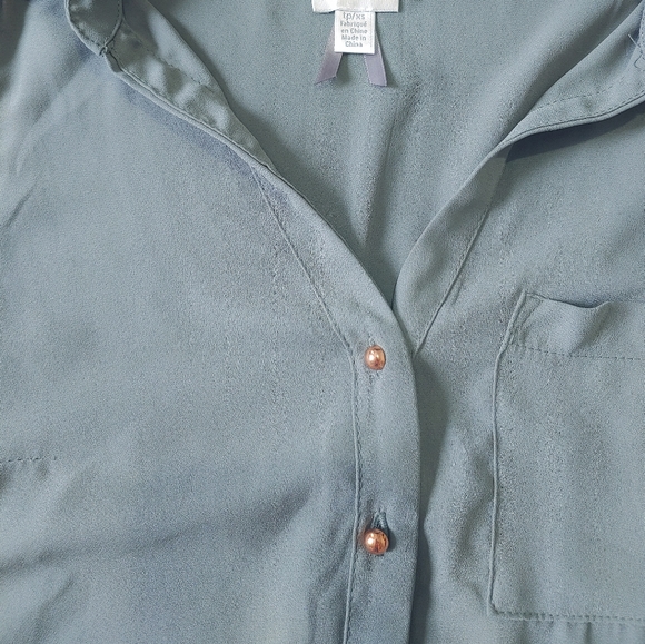 *SOLD!* Camisole chemisier Dynamite, xs, vert foncé, vert armé / - Picture 4 of 9